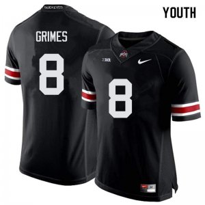 NCAA Ohio State Buckeyes Youth #8 Trevon Grimes Black Nike Football College Jersey FIP6645TZ